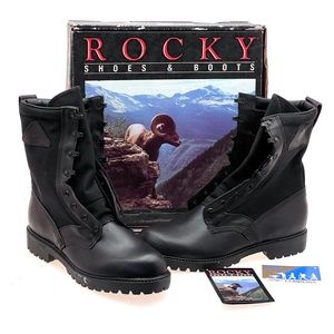 BRAND NEW ROCKY POLICE BOOTS SIZE 11 MED WIDTH. Leather and Cordura
